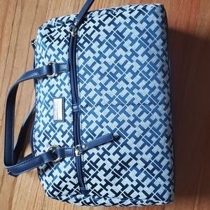 New  Tommy Hilfiger Navy blue and grey Satchel